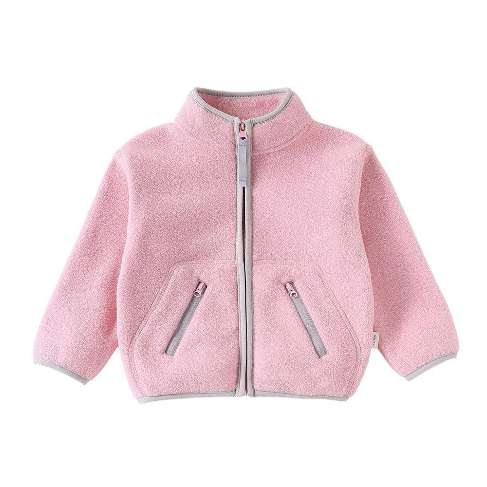Baby Kids' Fluffy Letters Pattern Coat