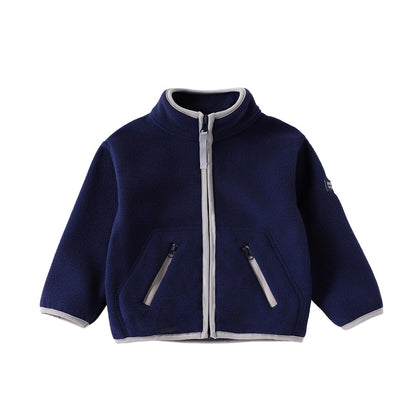 Baby Kids' Fluffy Letters Pattern Coat