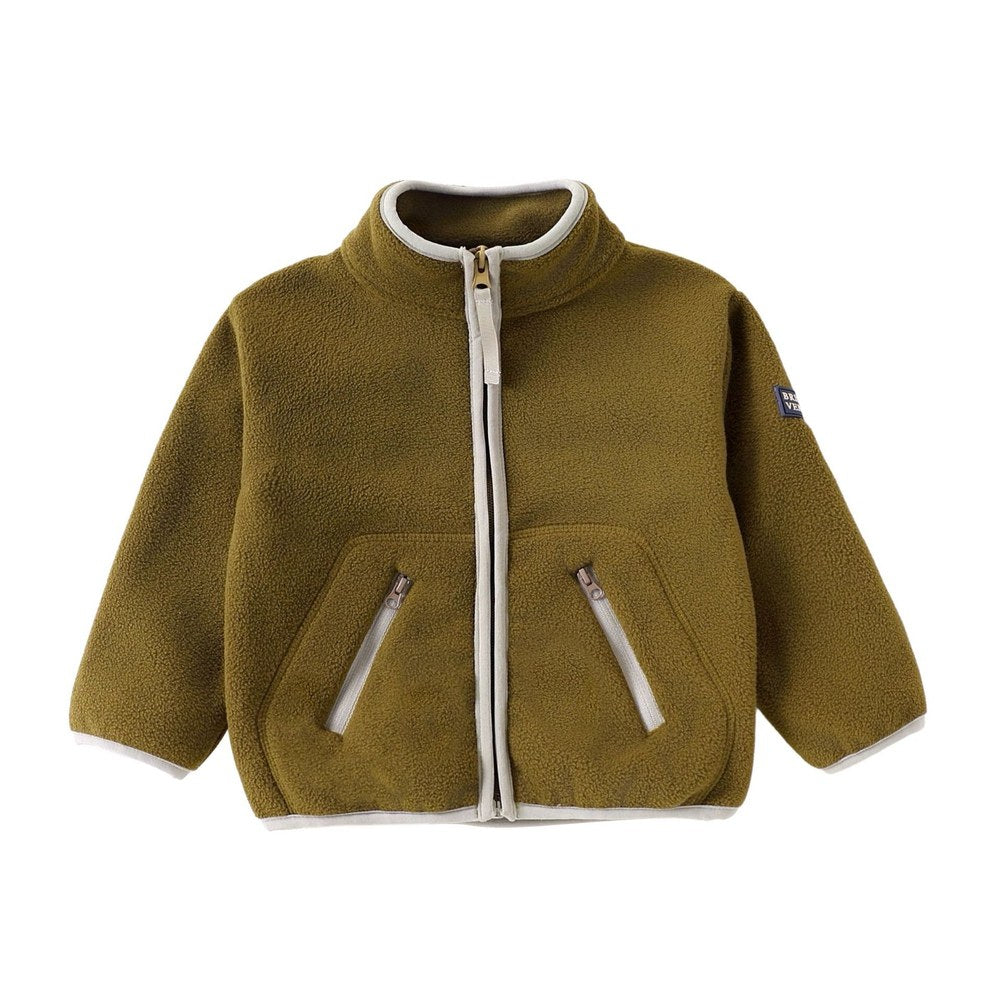 Baby Kids' Fluffy Letters Pattern Coat