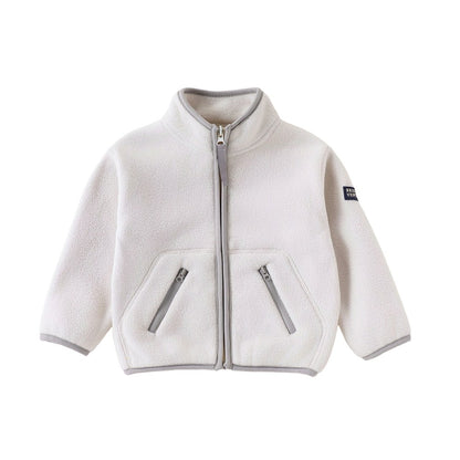Baby Kids' Fluffy Letters Pattern Coat