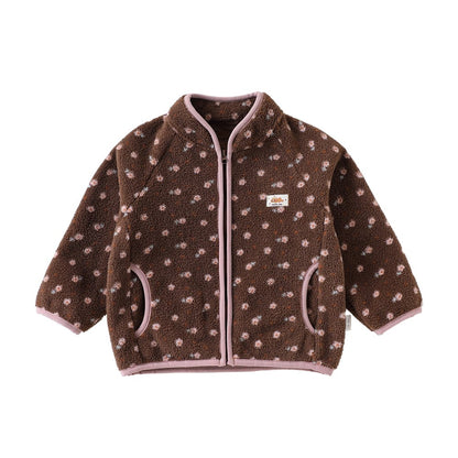 Baby Kids' Fluffy Simple Pattern Coat
