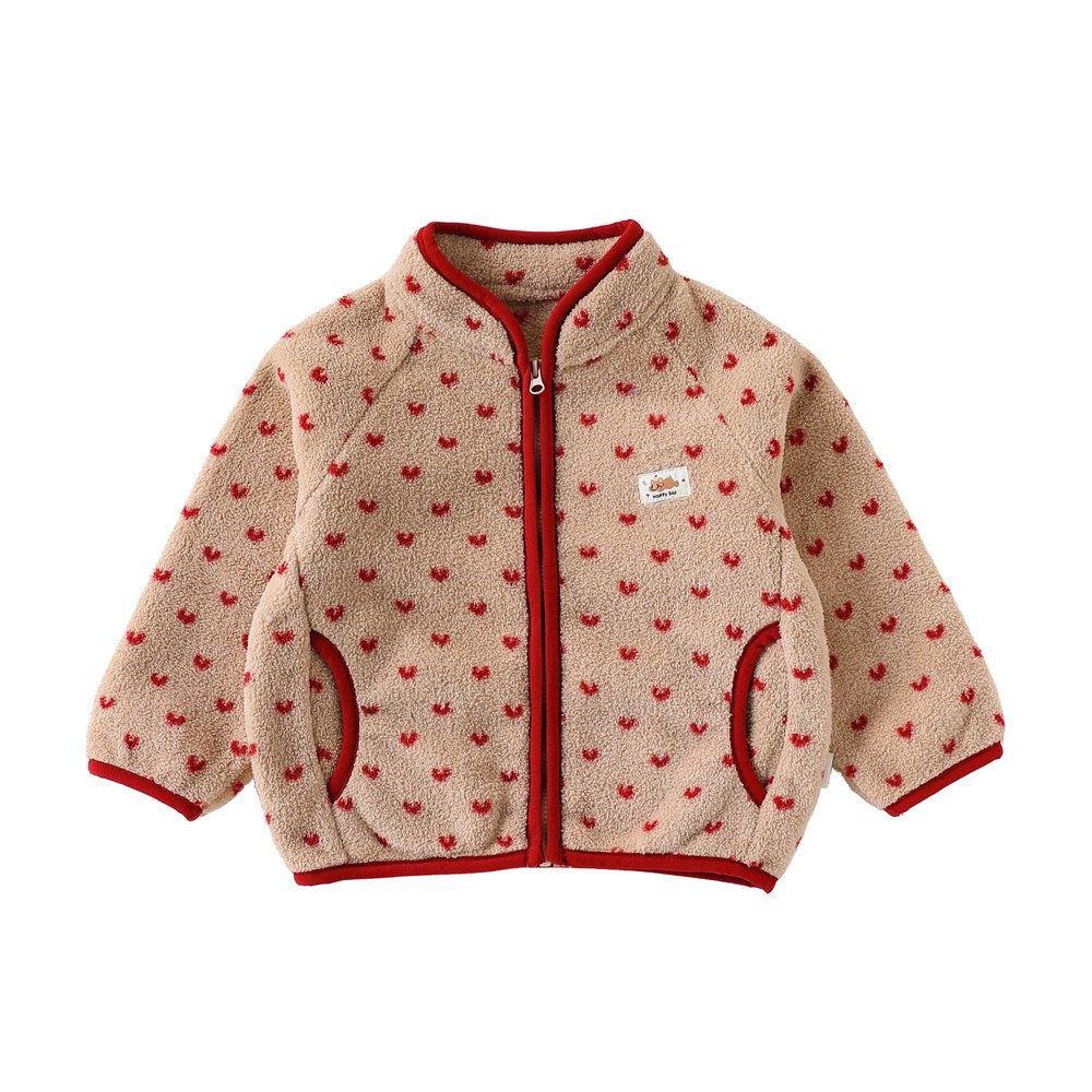 Baby Kids' Fluffy Simple Pattern Coat
