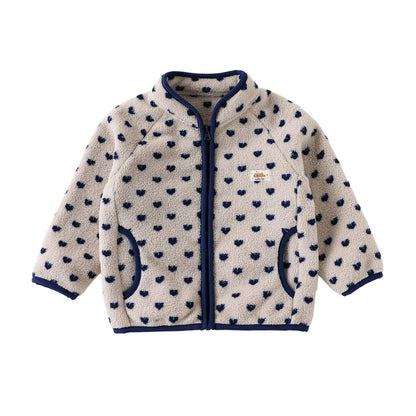 Baby Kids' Fluffy Simple Pattern Coat