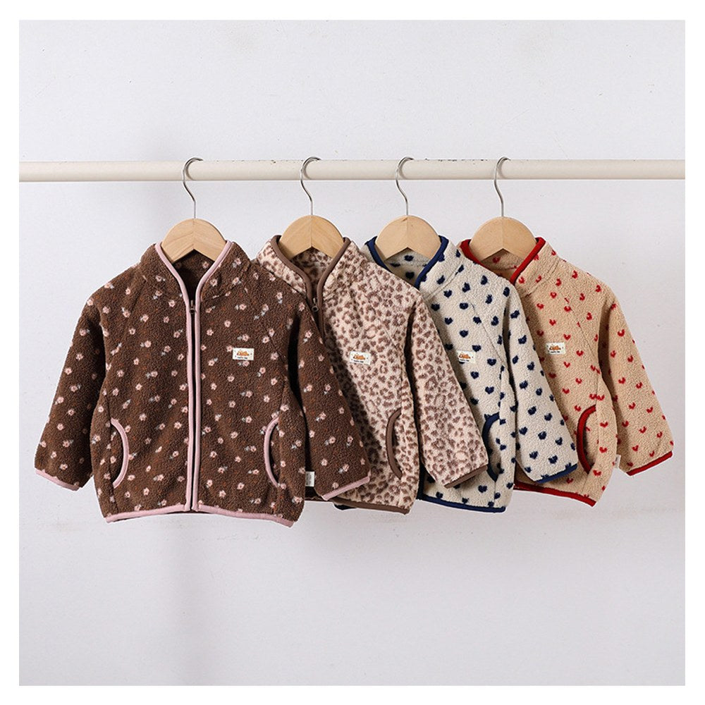 Baby Kids' Fluffy Simple Pattern Coat