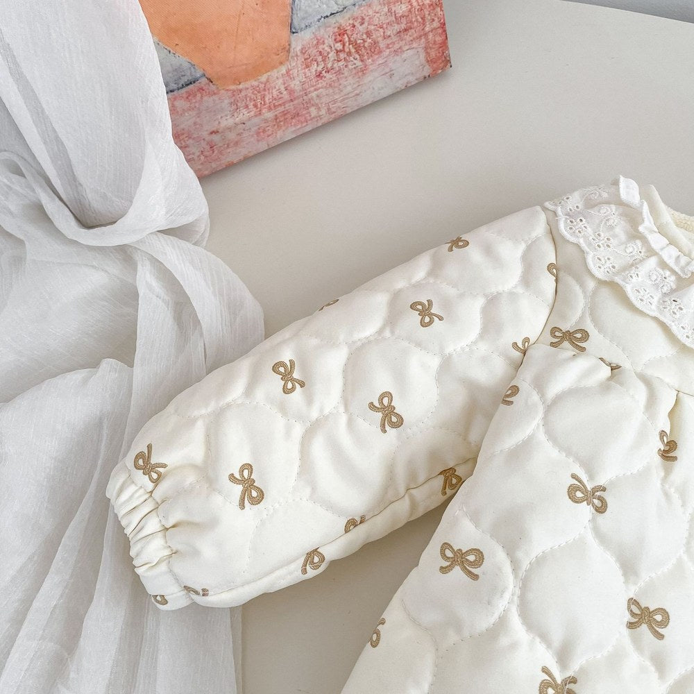 Baby Kids Girls' Cotton-Padded Geometric Pattern Coat