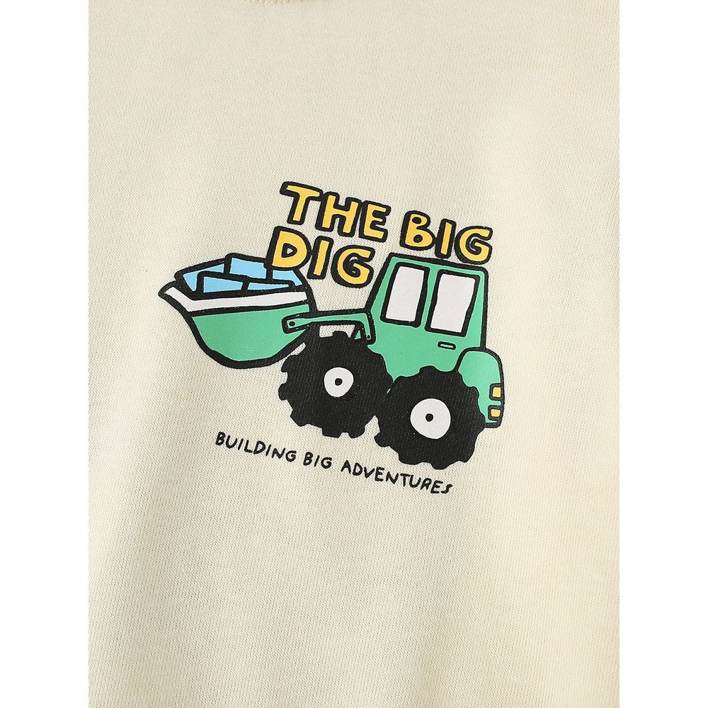 Kids Boys Cartoon Pattern Crew Neck Long Sleeves Sweatshirt