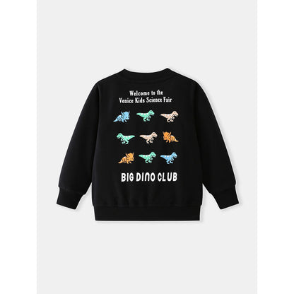Kids Boys Cartoon Pattern Crew Neck Long Sleeves Sweatshirt