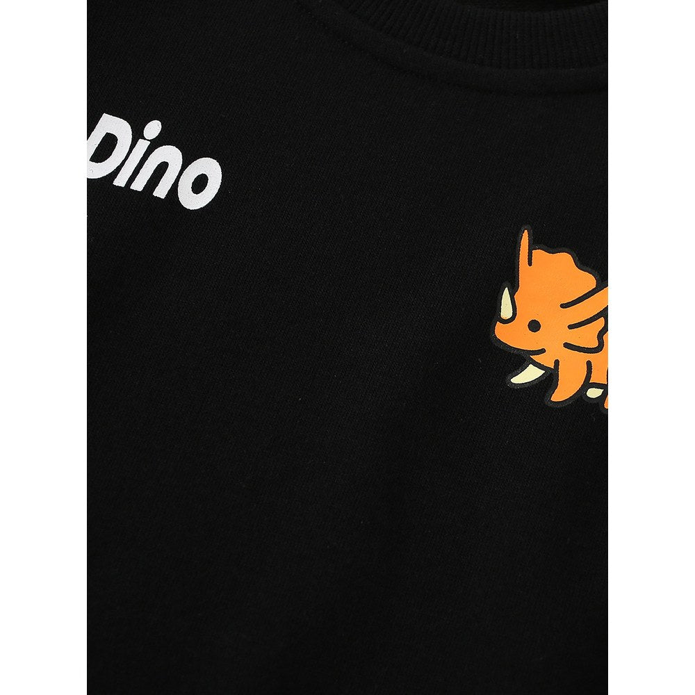 Kids Boys Cartoon Pattern Crew Neck Long Sleeves Sweatshirt