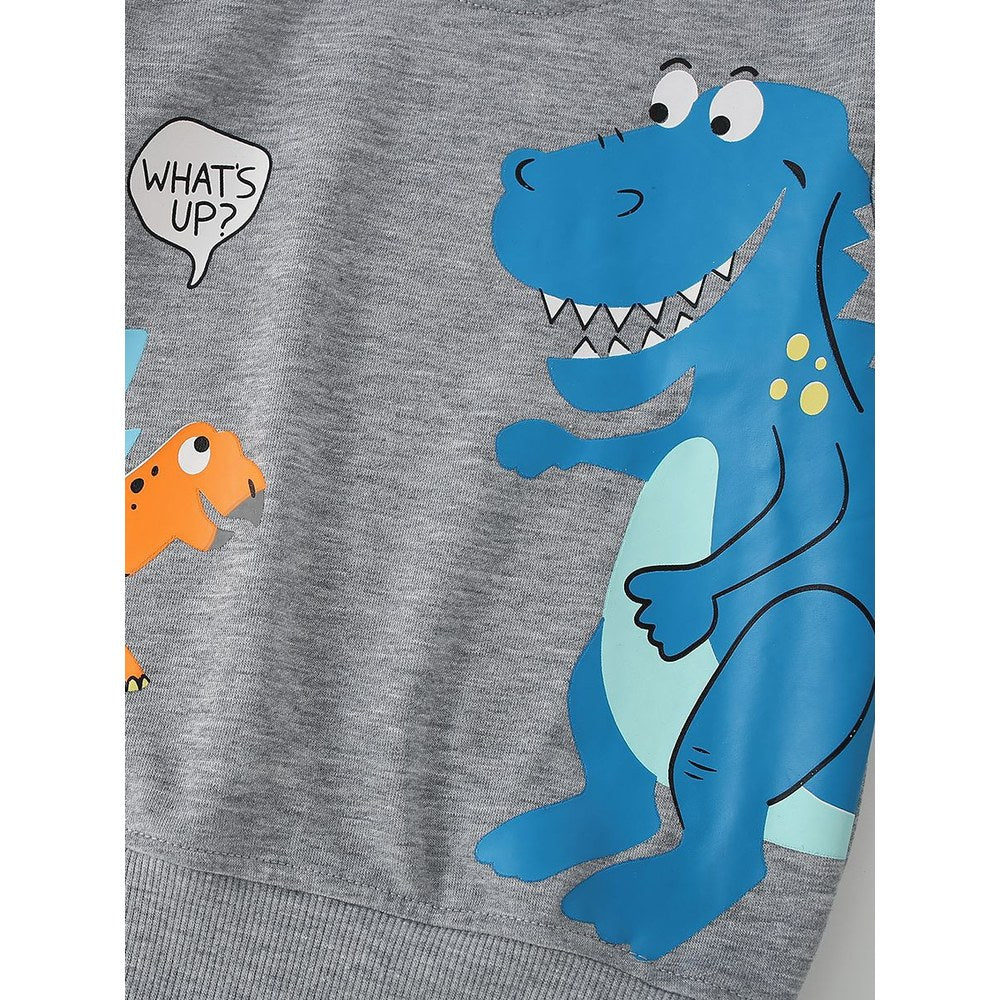 Kids Boys Cartoon Pattern Crew Neck Long Sleeves Sweatshirt