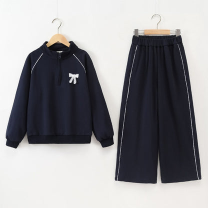 Kids Girls Long Sleeves Casual Pullover and Pants 2-Piece Clothing Sets