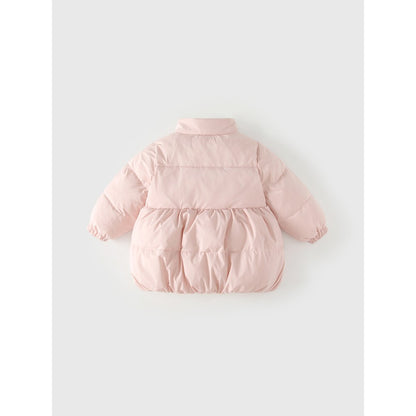 Girls' Butterfly Pattern Cotton-Padded Coat