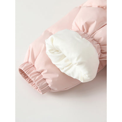 Girls' Butterfly Pattern Cotton-Padded Coat