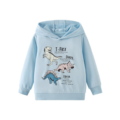 Kids Boys Cartoon Pattern Crew Neck Long Sleeves Hoodie