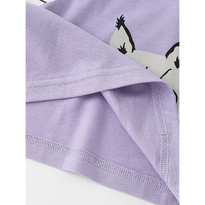 Kids Animals Cartoon Pattern Crew Neck Long Sleeves Top