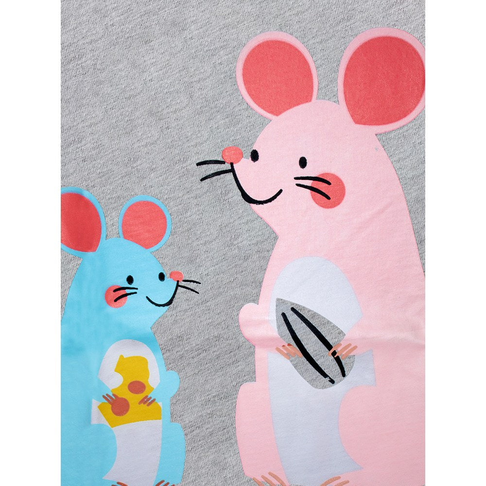 Kids Girls Animals Cartoon Pattern Crew Neck Long Sleeves Top