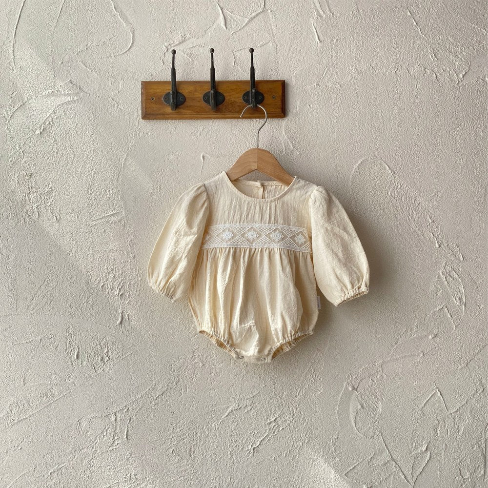 Baby Girls Long Sleeves Vintage Bodysuit