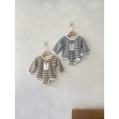 Baby Long Sleeves Striped Bodysuit