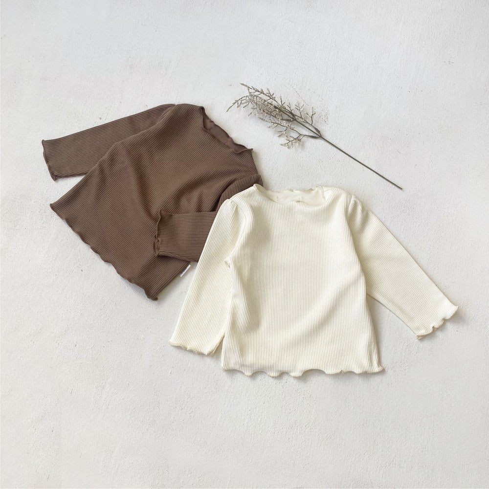 Baby Kids Long Sleeves Solid Color Top and Pants 2-piece Clothing Set
