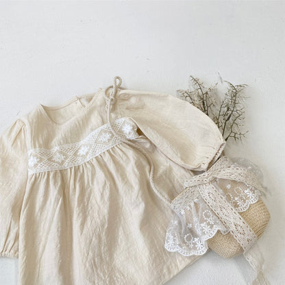 Baby Girls Long Sleeves Vintage Dress