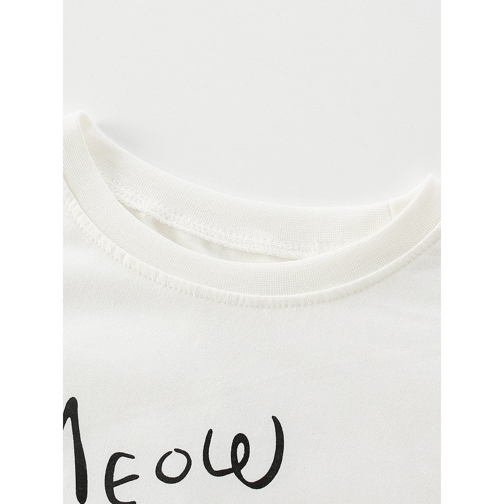 Kids Boys Animals Cartoon Pattern Crew Neck Long Sleeves Top