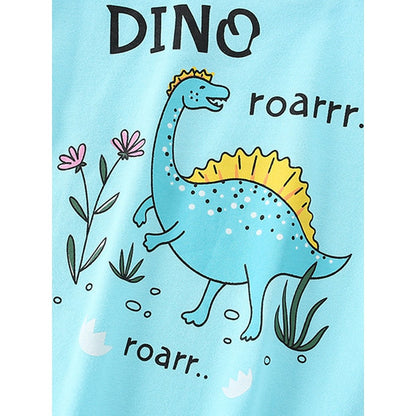 Kids Boys Animals Cartoon Pattern Crew Neck Long Sleeves Top