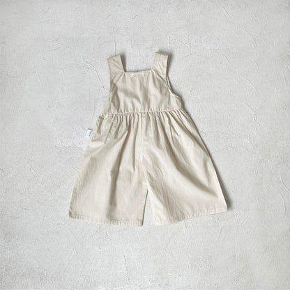 Baby Unisex Solid Color Sleeveless Romper Overalls