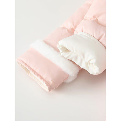 Girls' Fleece-Lined Cotton-Padded Coat