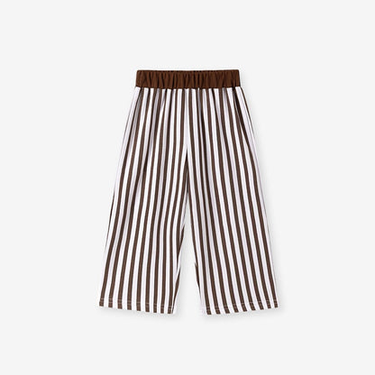 Geometric Pattern Color Patchwork Pants for Girls