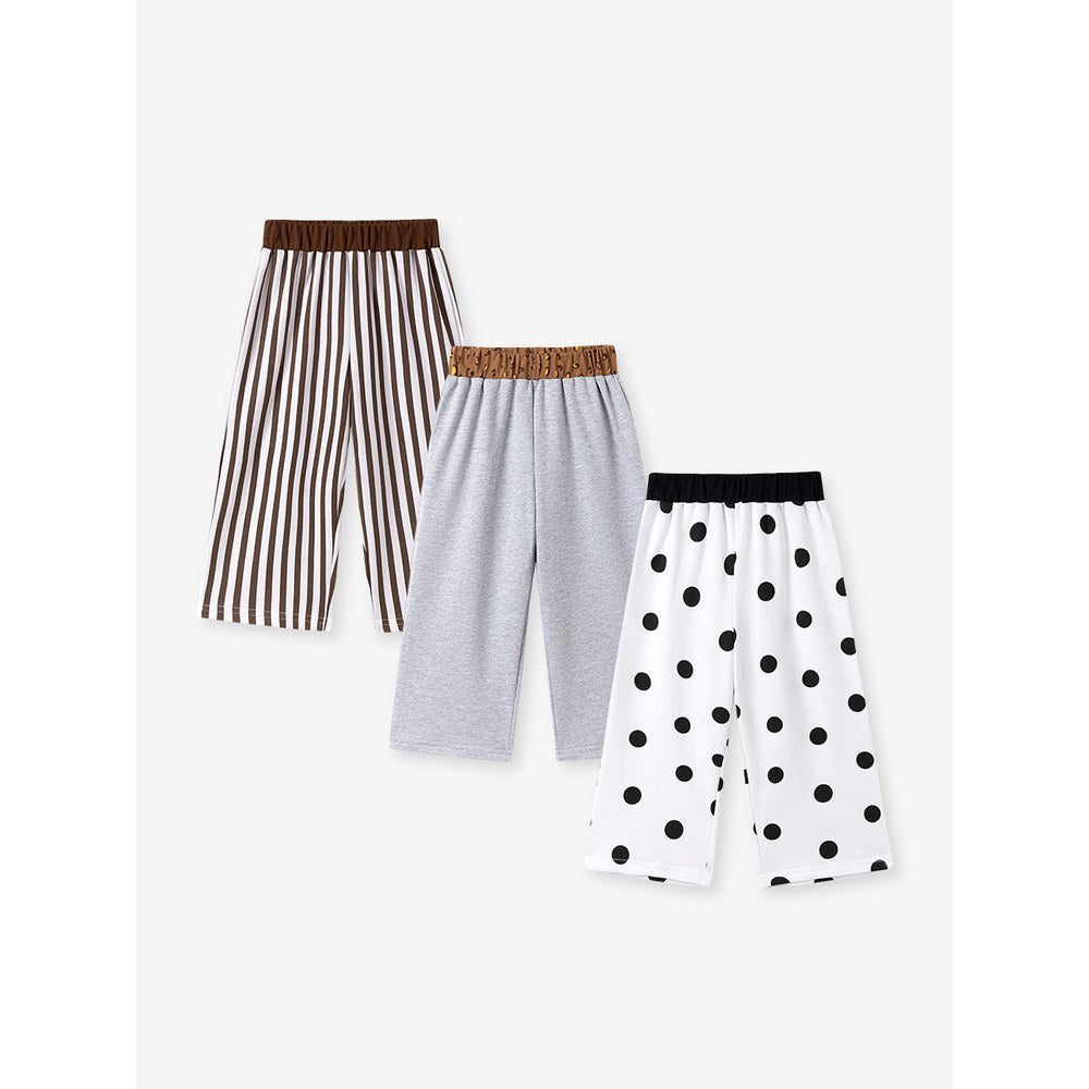 Geometric Pattern Color Patchwork Pants for Girls