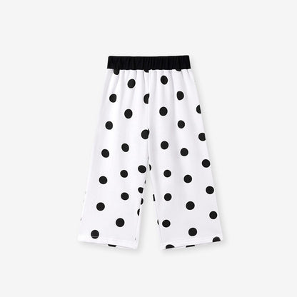Geometric Pattern Color Patchwork Pants for Girls
