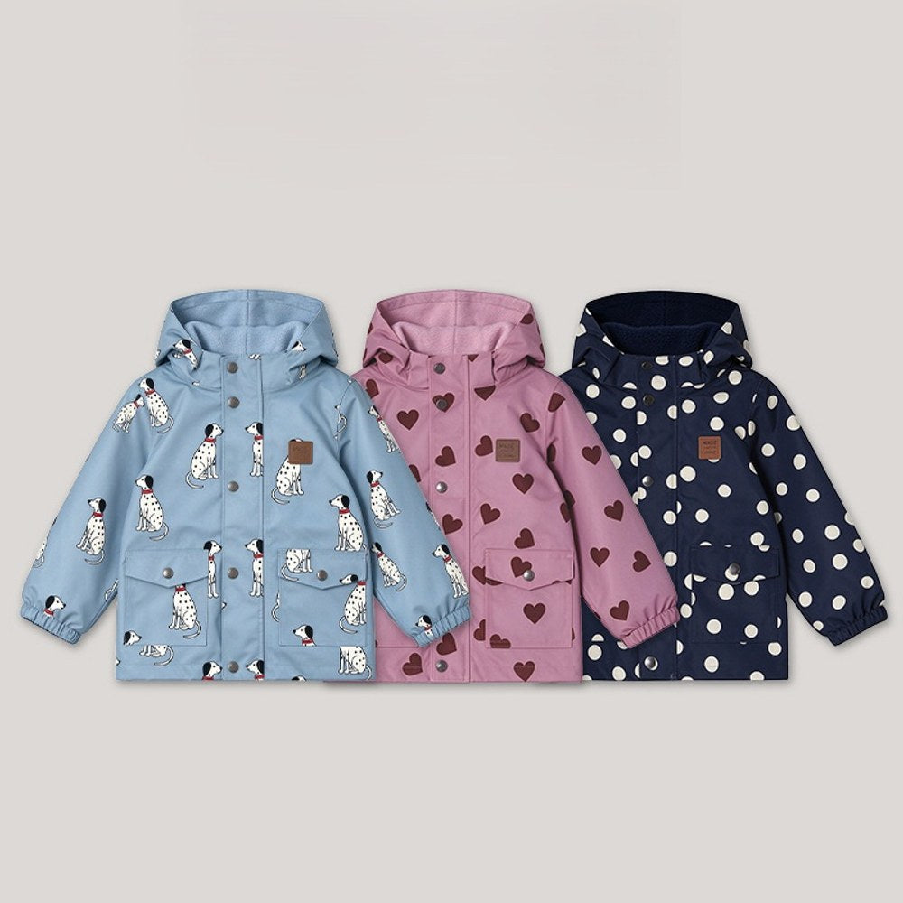 Kids Hooded Fleece Lined Outdoor Jacket for Boys and Girls