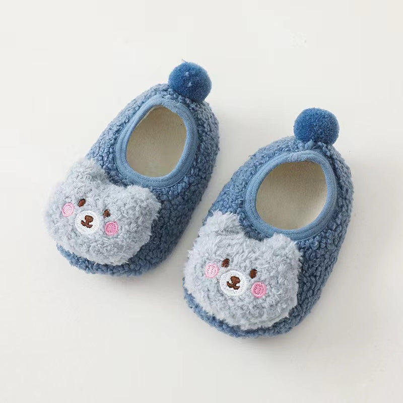 Baby 3D Cartoon Bear Patched Pattern Non-Slip Warm Shoes My Kids-USA