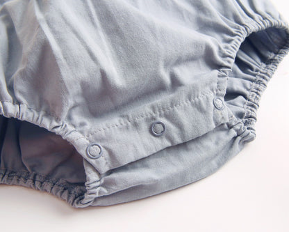Baby Boy Solid Color False 2-Piece Design Long Sleeved Onesies Bodysuit My Kids-USA