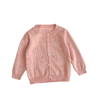 Baby Solid Color Sun Protection Sweet Knit Cardigan
