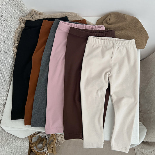 Baby Solid Color Soft Cotton Elastic Warm Quality Leggings