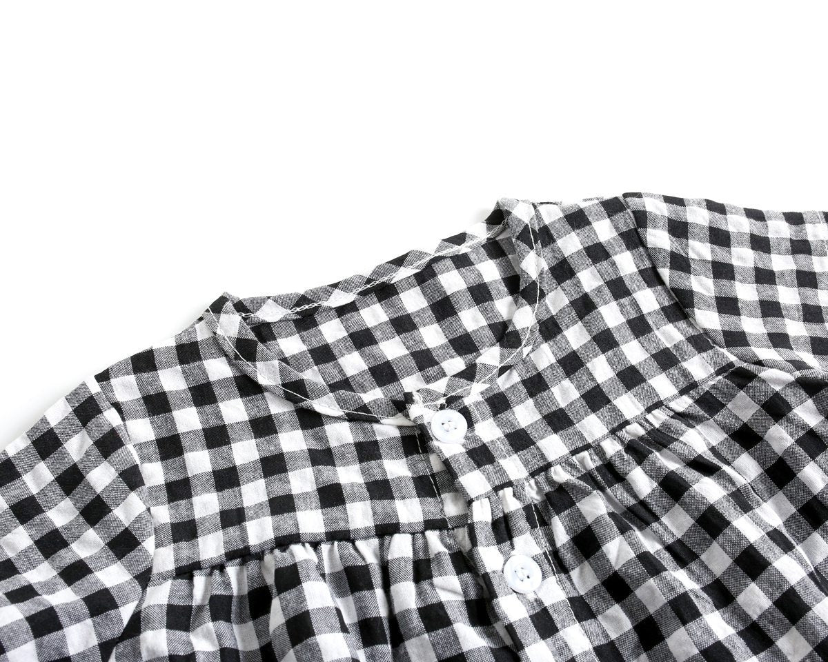 Baby Girl Plaid Pattern Single Breasted Design Shirt Combo Shorts Sets My Kids-USA