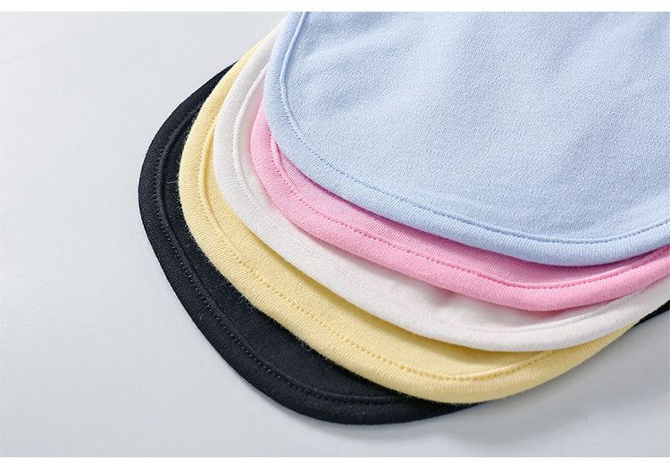 Newborn Solid Color Romper Hat, Bib, Gloves, Footwear, Square Scarf Sets