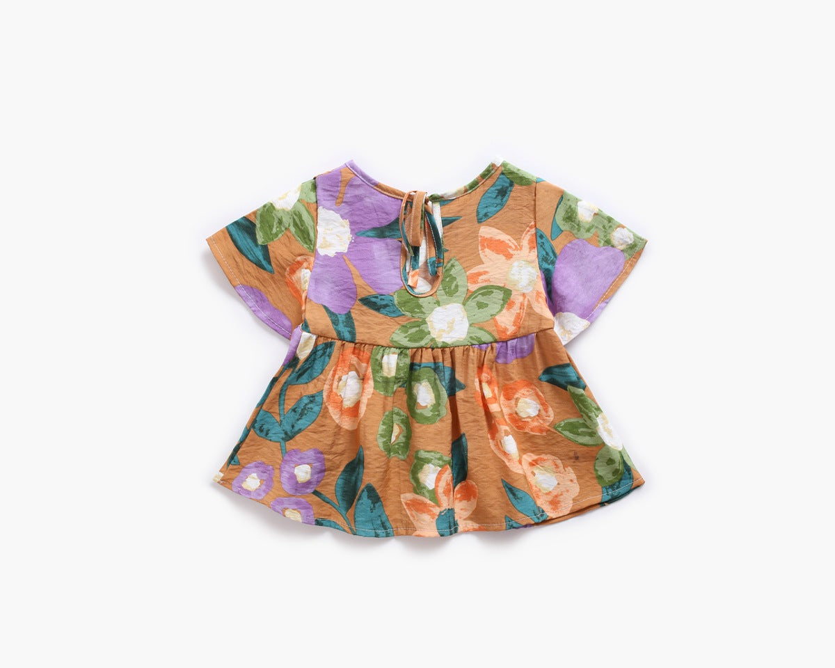 Baby Girl Floral Print O-Neck T-Shirt Combo Trousers Sets, MyKids-USA®, Baby & Toddler Outerwear, MyKids-USA -  -  -  -  -  -  - 