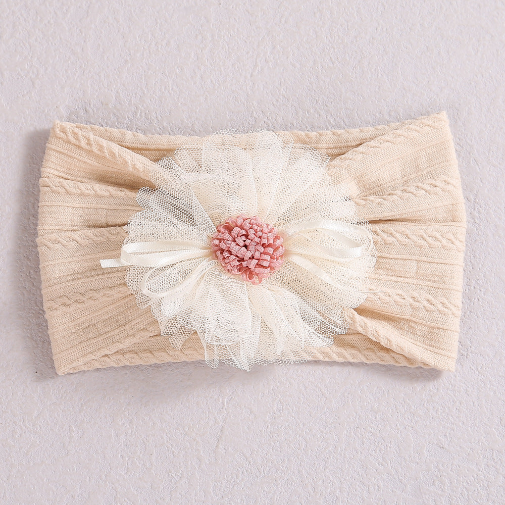 Baby Lace Floral Elastic Cotton Headband