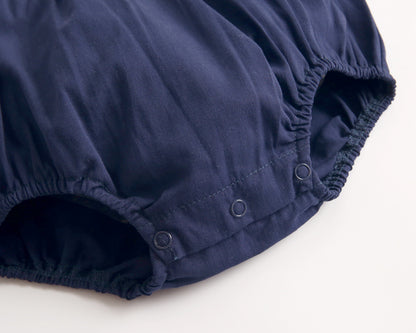 Baby Boy 1pcs Plaid Pattern False 1 Pieces Design Lapel Bodysuit Onesies My Kids-USA