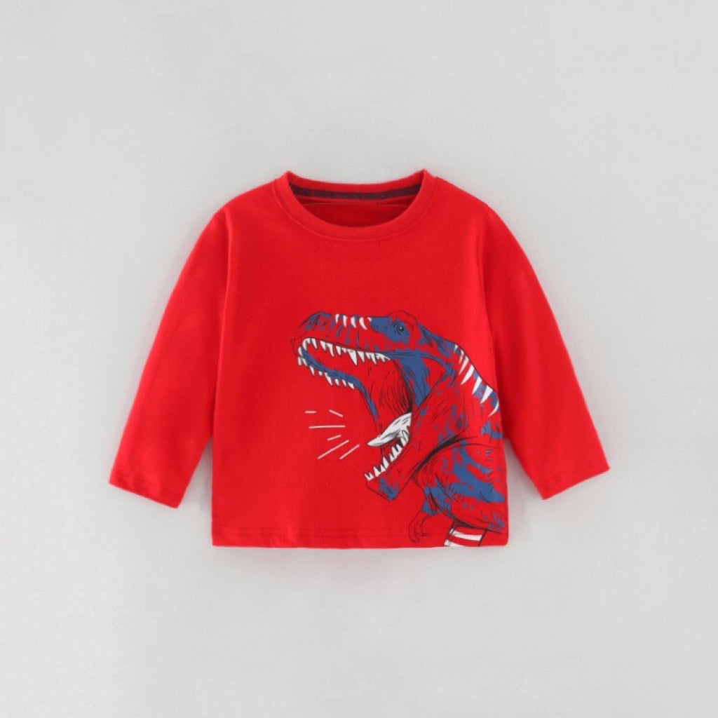 Baby Cartoon Animal Graphic Long Sleeves Western Children’s Shirt - 2