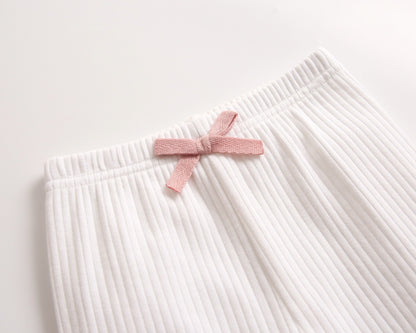 Baby Girl Solid Color Pants Leggings With Bow Decoration, MyKids-USA®, Baby & Toddler Bottoms, MyKids-USA -  -  -  -  -  -  - 