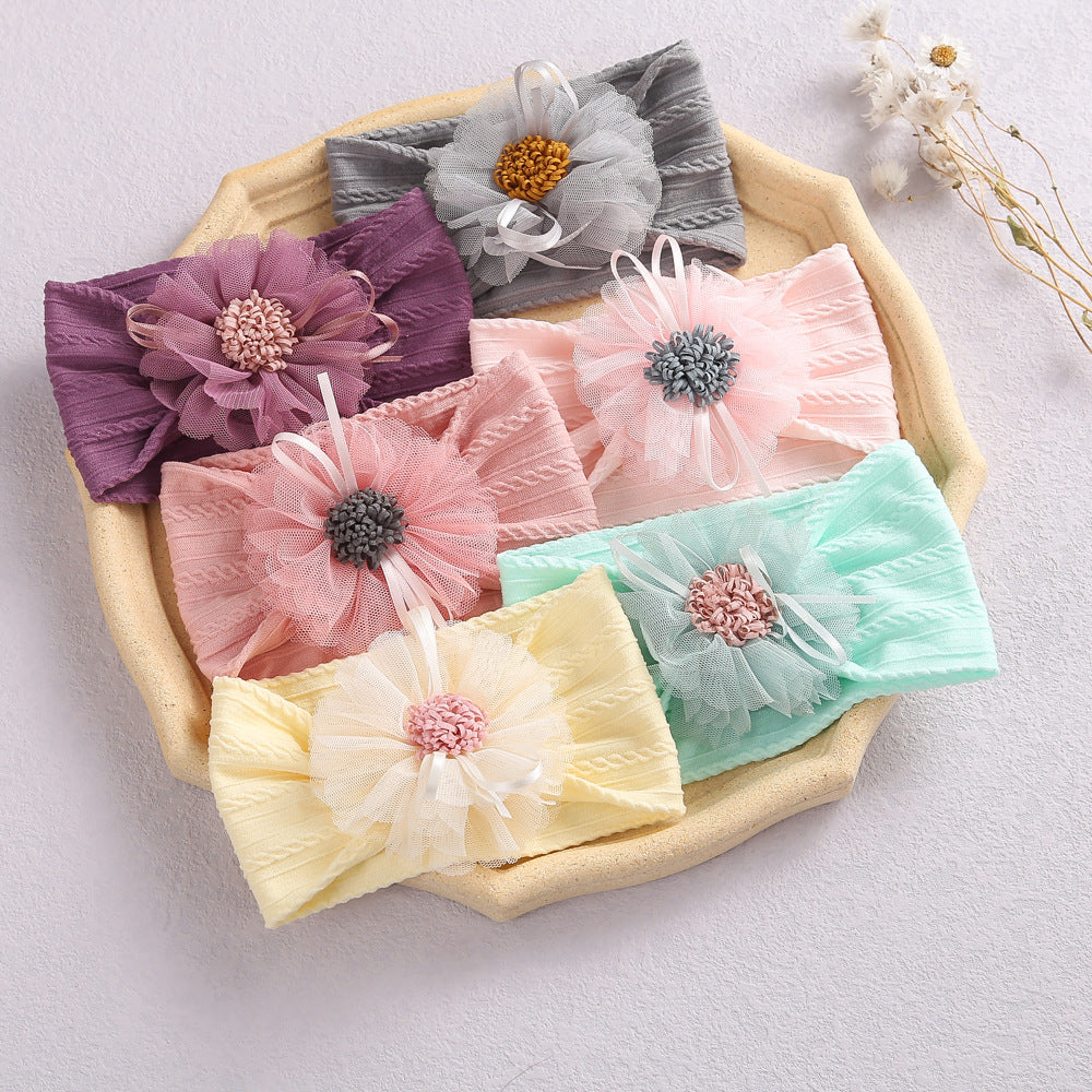 Baby Lace Floral Elastic Cotton Headband, MyKids-USA®, Headbands, MyKids-USA -  -  -  -  -  -  - 