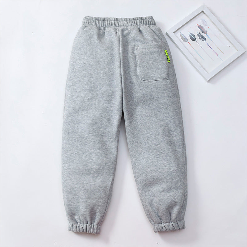 Baby Boy Solid Color Quality Thickened Pants Trousers My Kids-USA