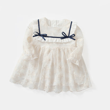 Baby Girl Long-Sleeved Lace Princess Dress