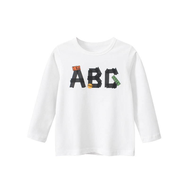 Baby Boy Letters Pattern Long Sleeve Quality Shirt