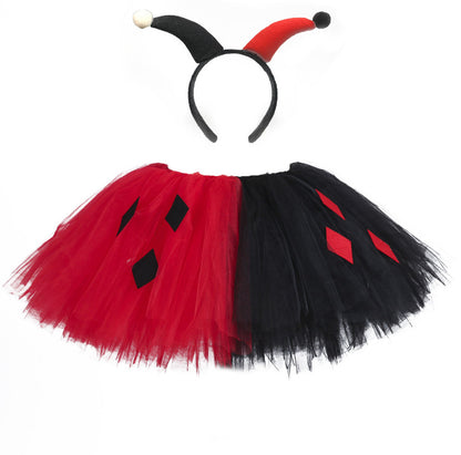 Children’s Halloween Little Ghost Costume Tutu Skirt & Bat Vampire Headband My Kids-USA