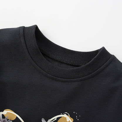 Baby Girl 3D Flower Patched Butterfly Graphic Puff Sleeve Hoodie, MyKids-USA®, Baby & Toddler Outerwear, MyKids-USA -  -  -  -  -  -  - 