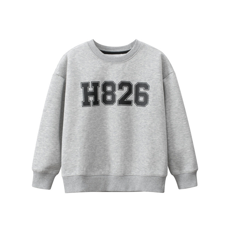 Children Letter Graphic Simple Style Crewneck Hoodie My Kids-USA