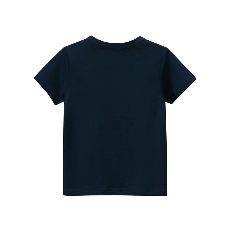 T-shirt en coton de qualité à motif imprimé planète pour bébé garçon 